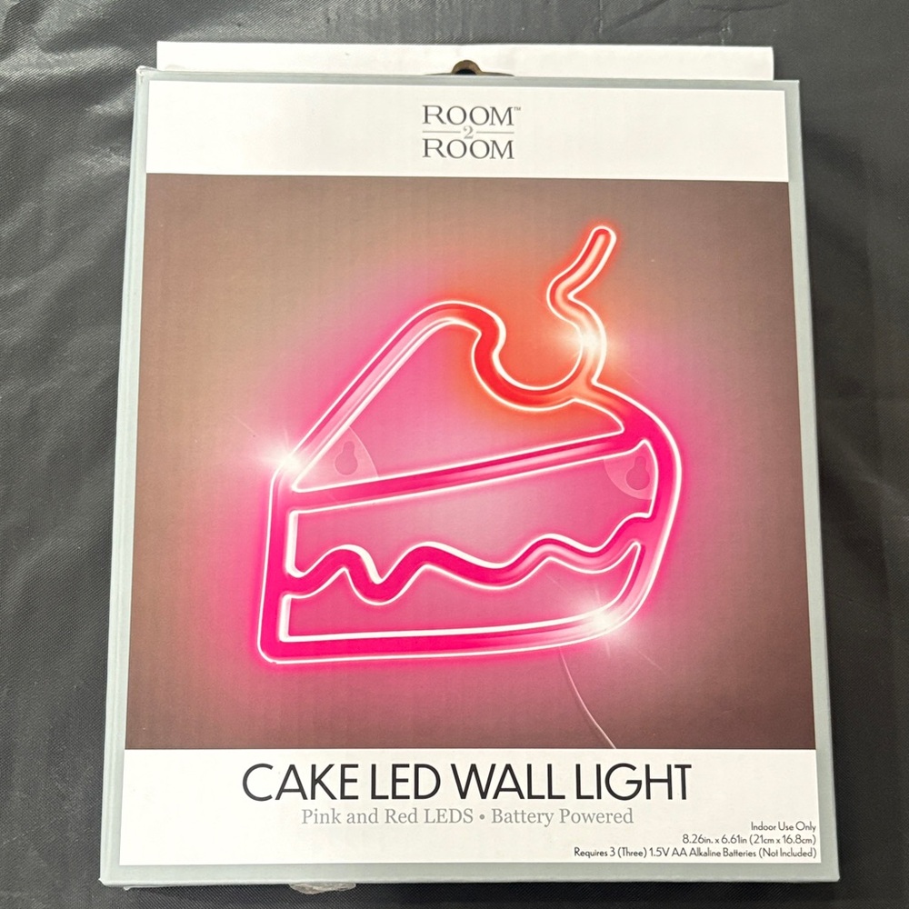Room Essentials Neon Pink and Red Cake LED Light